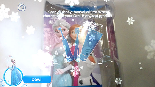 Oral-B Stages Power Kids Frozen Elsa Magic Timer app scannen